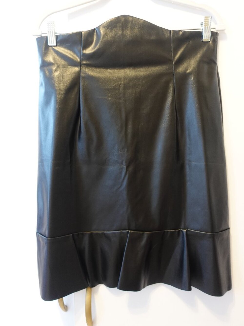 SHEIN black pleather mermaid skirt, size L